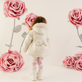 Little A Dolly Quilted Jacket Snow White
