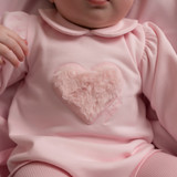 Little A Dulcie Fur Heart Romper