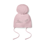 Little A Diamond Knitted PomPom Hat Pink