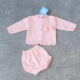 Pink Sardon Jam Pants Set Pink 26MC-214