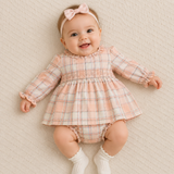 Sardon Smocked Dress Pink 26CB-641