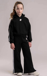 Bonini Piping Wide Leg Joggers Revive Black BNC022