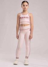 Bonini Piping Sport Crop Top Revive Pink/ Burgundy BNC017
