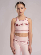 Bonini Piping Sport Crop Top Revive Pink/ Burgundy BNC017