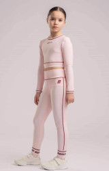 Bonini Long Sleeves Sport Top Revive Pink/ Burgundy BNC018