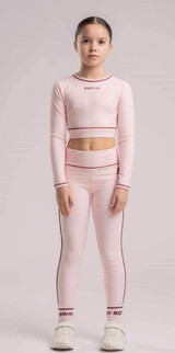 Bonini Long Sleeves Sport Top Revive Pink/ Burgundy BNC018