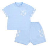 Mitch & Son Mini Ethan Gingham Soft Short Set Blue
