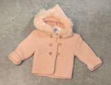 Sardon Fur Hooded Jacket 24VE-317 25VE-317 Dusky Pink Sardon Fur Hooded Jacket 24VE-317 25VE-317 Dusky Pink