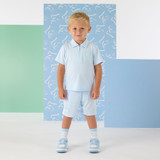 Mitch & Son Osiris Poly Polo Short Set Blue