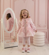 Little A Ophilia Hooded Jacket with bow detail Pink
