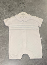 Deolinda Smocked Romper Blue/ White DBV26702
