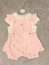 Mintini Dungaree Set Pink MB7031