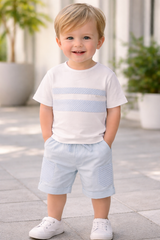 Pastels & Co Ralph Blue Gingham Short Set