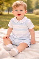 Pastels & Co Buckley Romper Blue