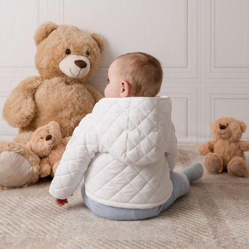 Mitch & Son Mini Zain Quilted Jacket White