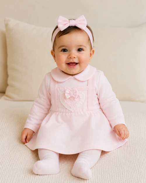 Pastels & Co Mia Dungaree Dress Pink