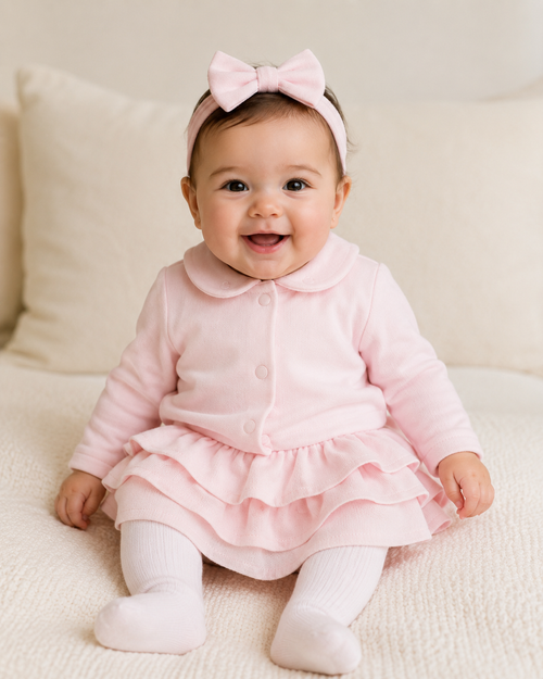 Pastels & Co Maeve Dungaree Dress Pink