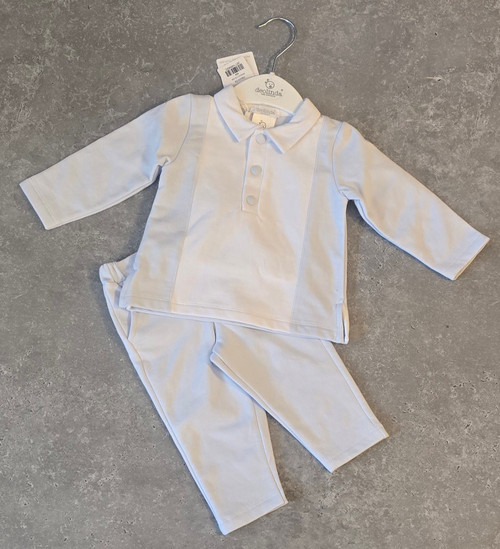 Deolinda 2 Piece Trouser Set Blue/ White DBI26714