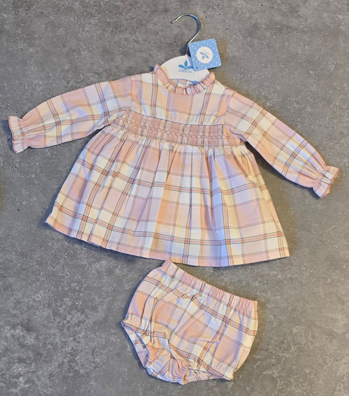 Sardon Smocked Dress Pink 26CB-641