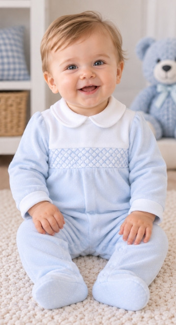 Deolinda Smocked All in one DBI26126 Blue