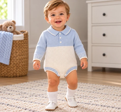 Pex Parker Romper Blue/White