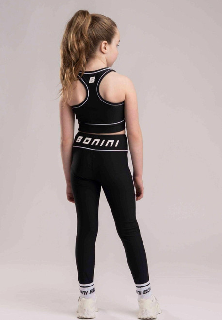 Bonini Piping Sport Crop Top Revive Black BNC017