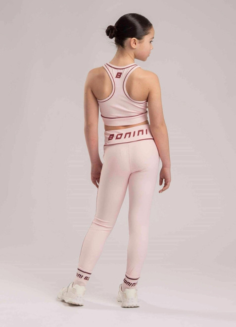 Bonini Piping Sport Crop Top Revive Pink/ Burgundy BNC017