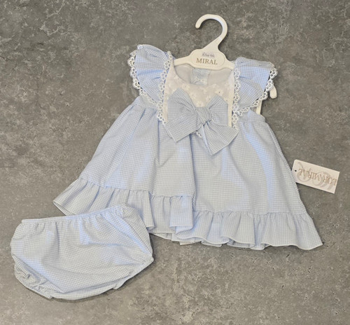 Lor Miral Baby Dress and Pants Blue/White 51001 Lor Miral Baby Dress and Pants Blue/White 51001