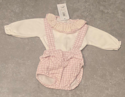 Calamaro Gingham Dungaree Set 11178