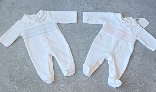 Deolinda Velour Rabbit All in One White/ Pink DBI25130 Deolinda Velour Rabbit All in One White/ Pink DBI25130