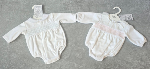 Pex Evie Romper White/ Pink Pex Evie Romper White/ Pink