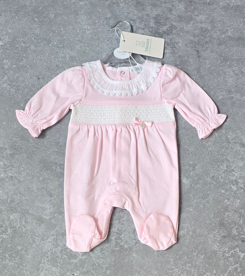 Mintini Pink All in one with Smocking MB6707 Mintini Pink All in one with Smocking MB6707