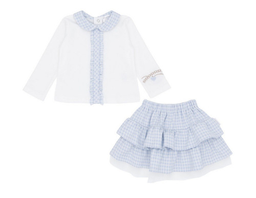Pastels & Co Beulah Skirt and Blouse Blue Pastels & Co Beulah Skirt and Blouse Blue