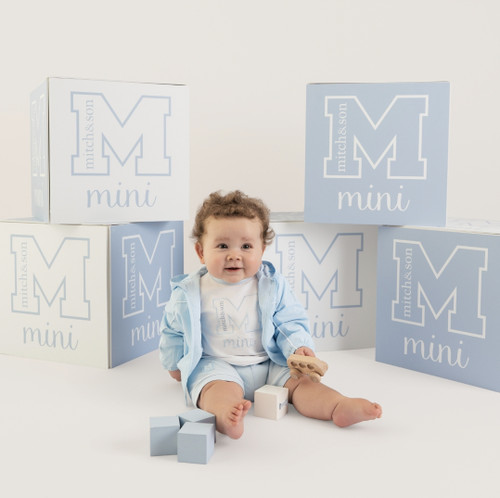 Mitch & Son Mini Nico Jersey Soft Short Set Blue