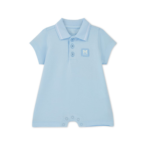 Mitch & Son Mini Nash Polo Romper Blue