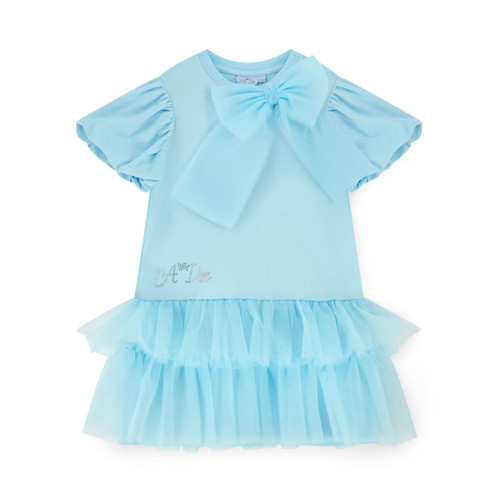 Adee Sparkle Tulle Frill Dress Blue