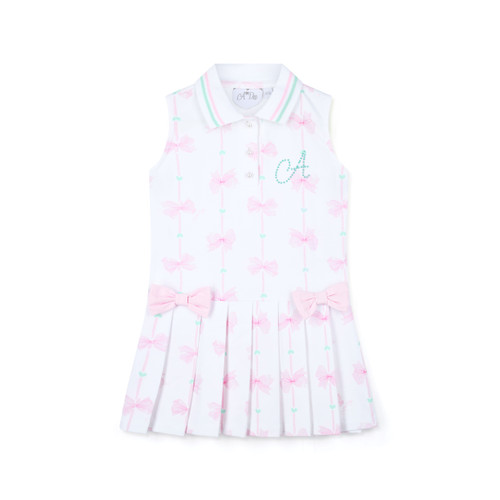 Adee Raven Bow Print Tennis Dress