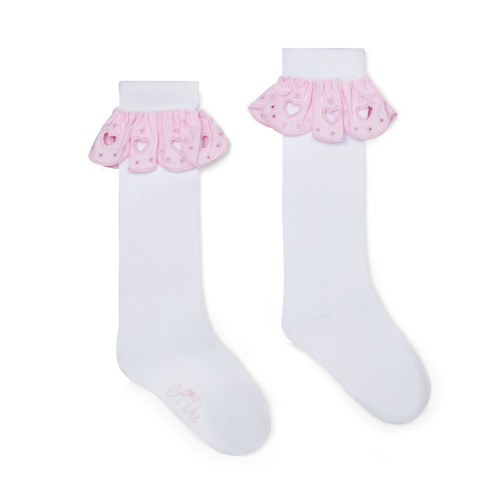Adee Rae Broderie Anglaise Knee High Socks