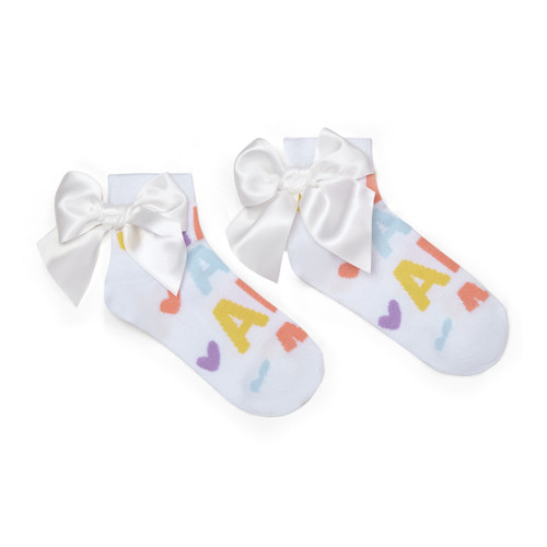 Adee Sasha Initial Print Ankle Socks