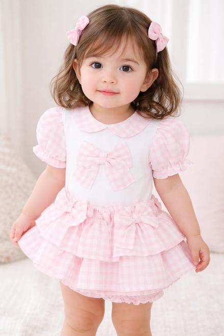 Pastel & Co Pink Gingham River Jam Pant Set