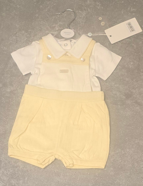 Mintini Dungaree Set Lemon MB6899