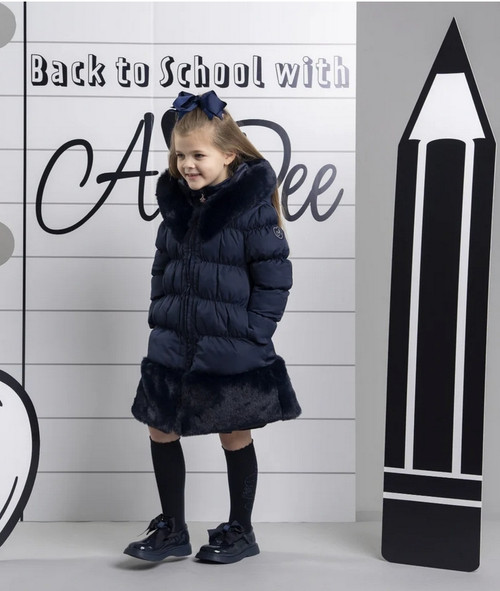 PREORDER Adee Rhia Long Back to School Coat Navy