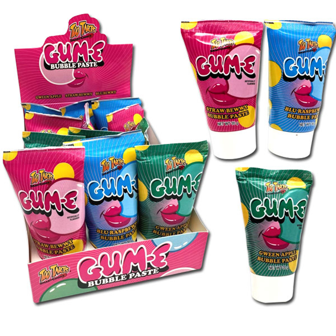 Gum-E Bubble Paste Bubble Gum - 35g / 12ct