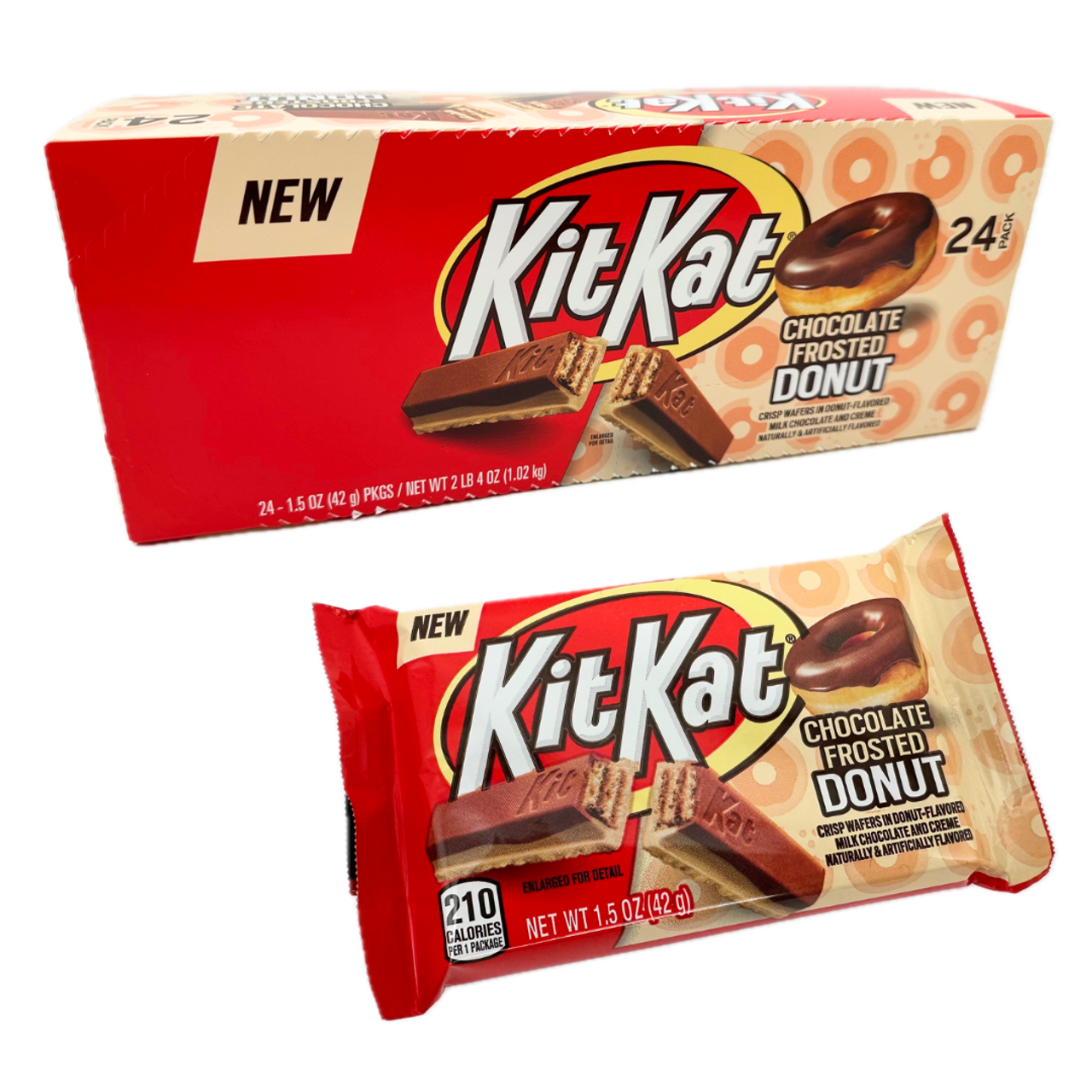 Kit Kat Chocolate Frosted Donut - 2.1oz / 24ct