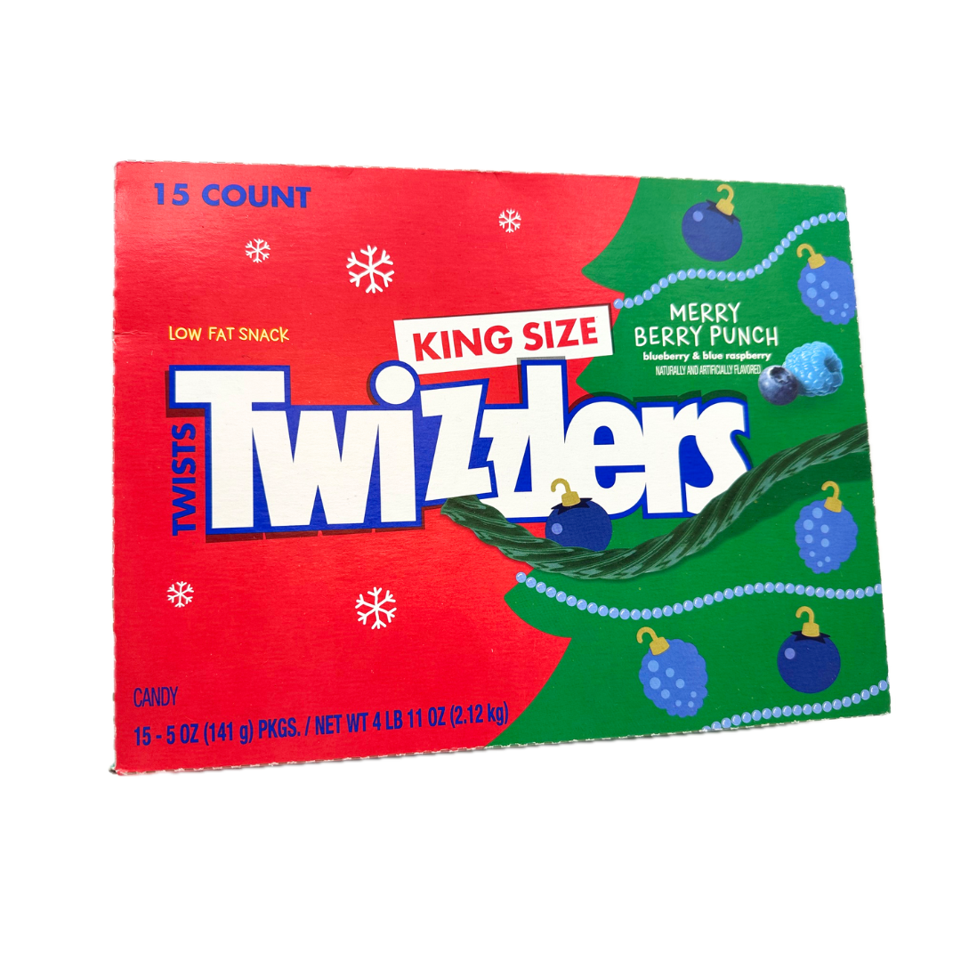 Twizzlers Merry Berry Punch King Size Twists 5oz / 15ct Blair Candy