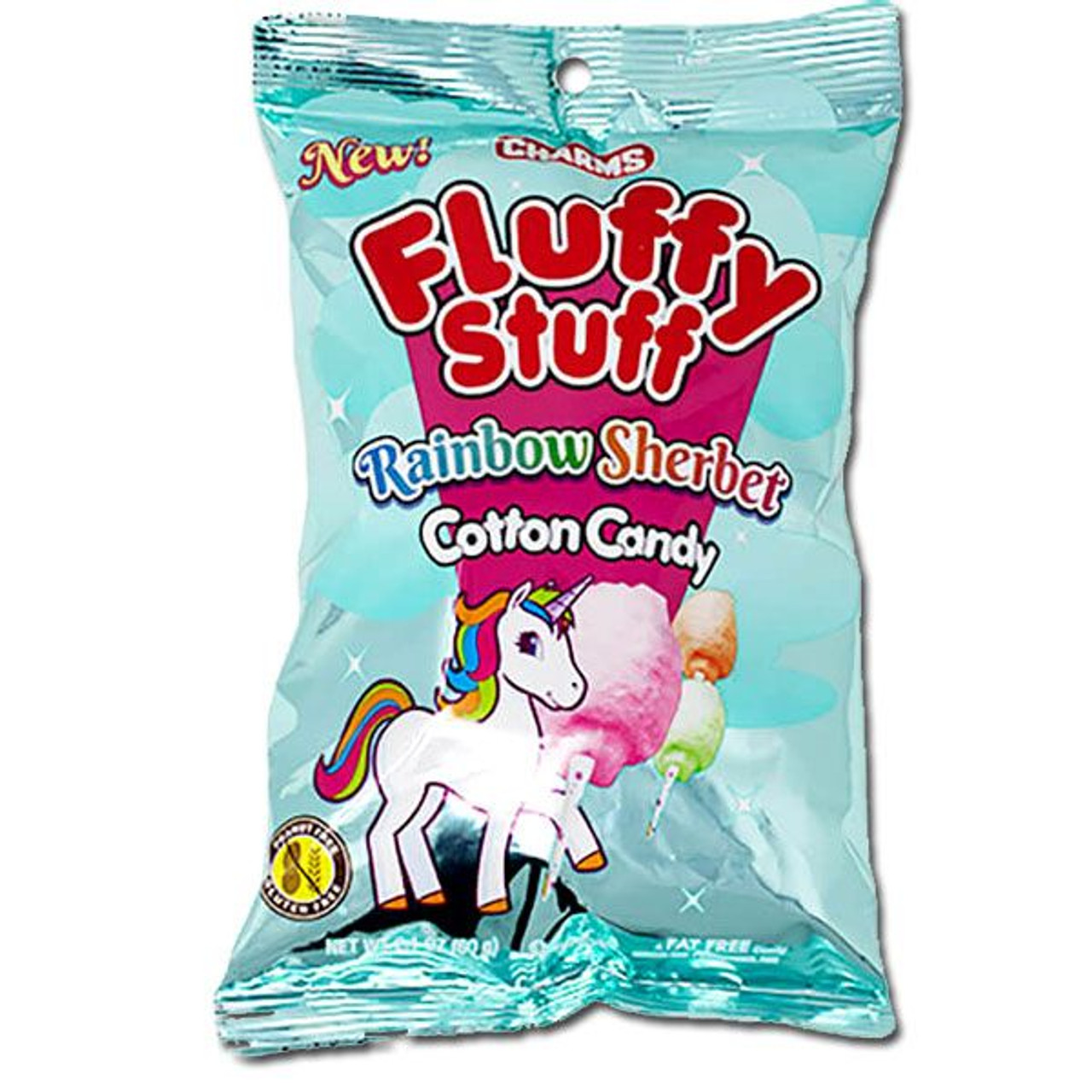 Fluffy Stuff Rainbow Sherbet Cotton Candy 2.1oz