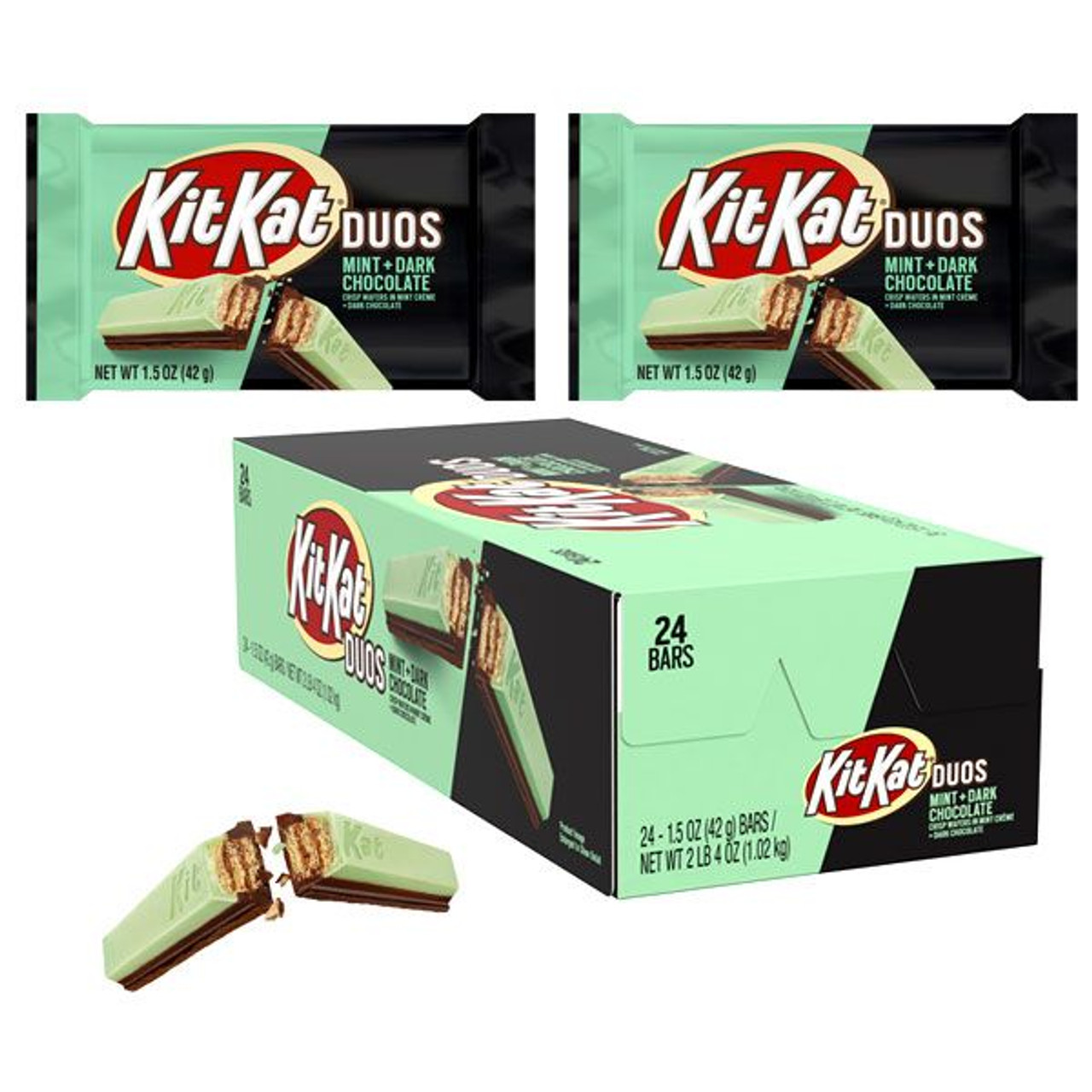 Kit Kat Duo Mint Dark Chocolate Bars 24 Count