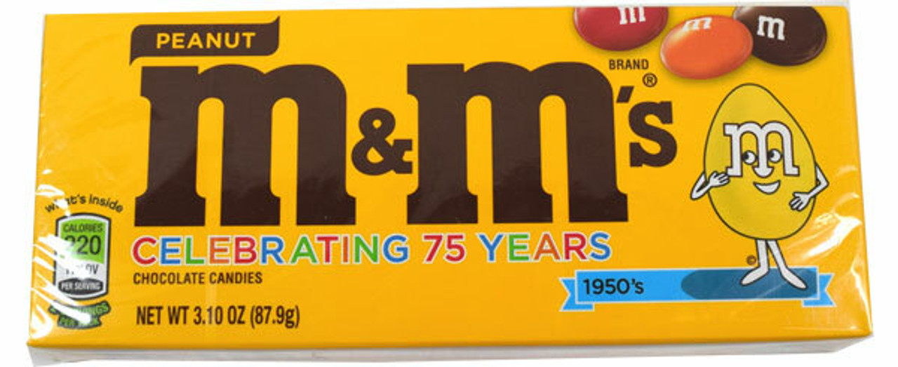 M&M Peanut Candy 3.4oz Theater Size Box