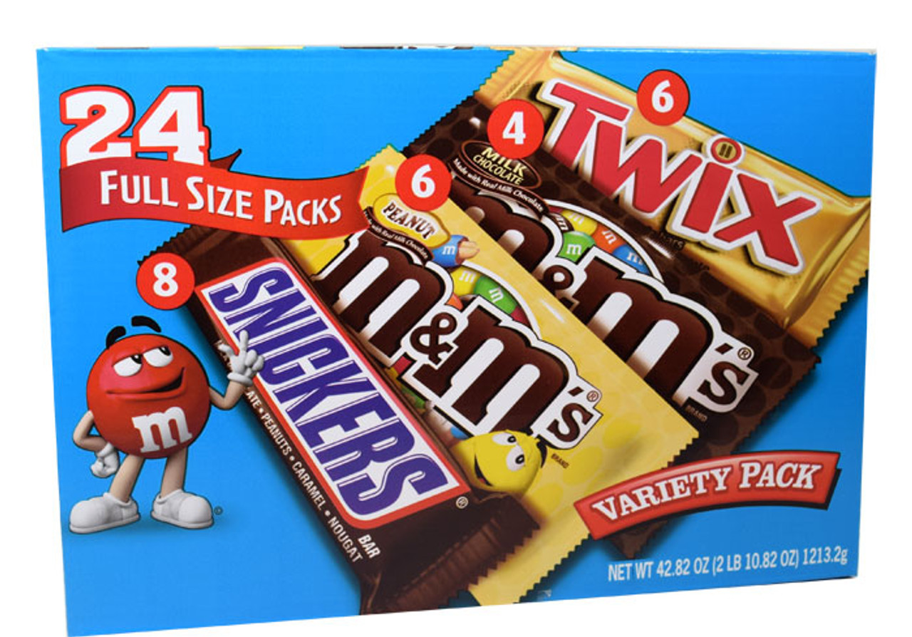 M&M's Milk Chocolate Candy Variety Box - 30 Ct Assorted Bulk Candy