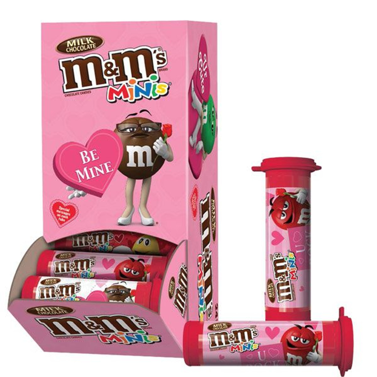 M&M's Valentine's Day Mini Tubes 24 Count